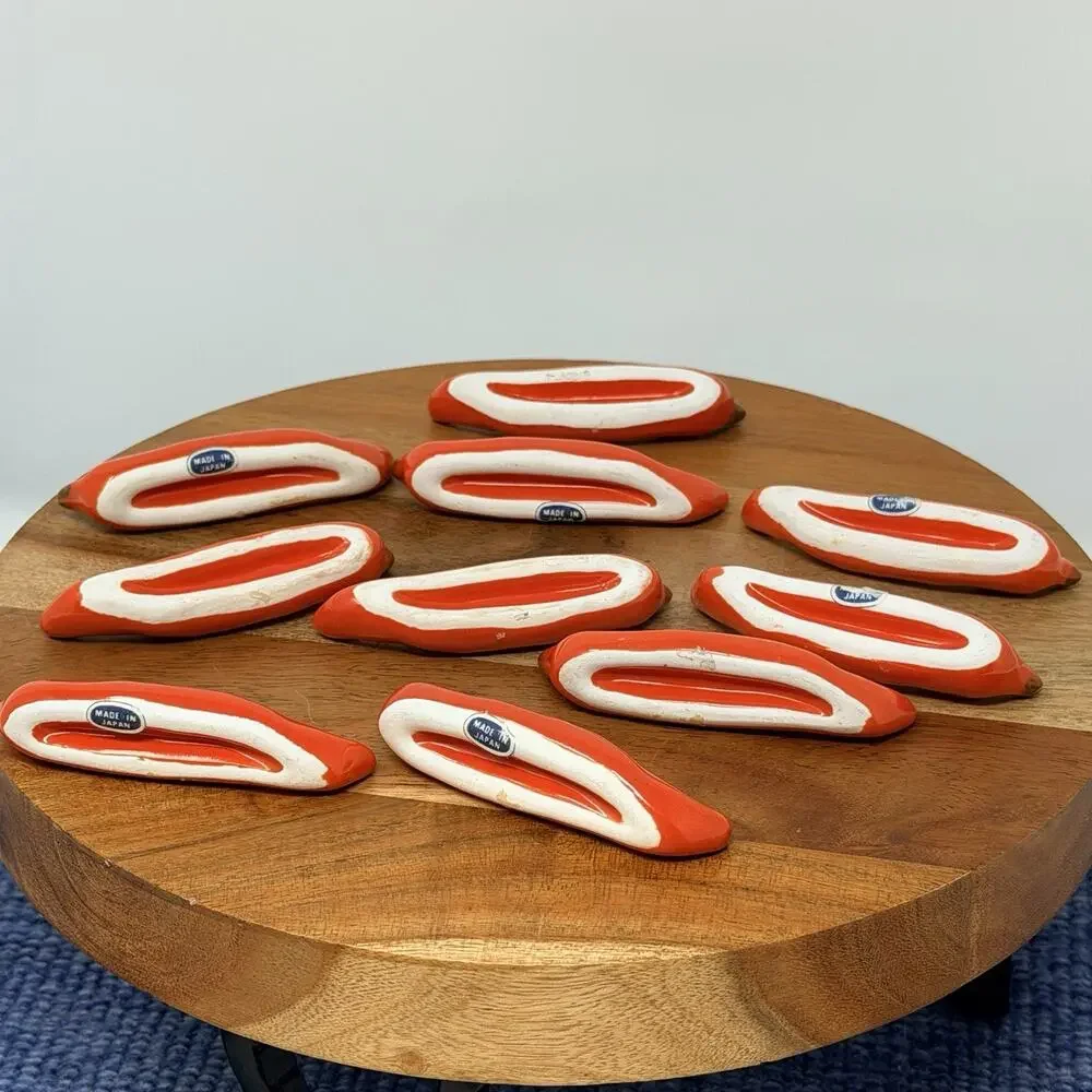 Chopstick Rest Holders Chili Pepper Ceramic 10 Piece Set Japan